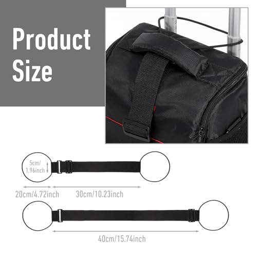 Image of 4 Pack Suitcase Strap,Luggage Straps to Connect Two Suitcases, Adjustable Elastic Luggages Strap to Connect Two Suitcases, Durable and Lightweight Travels Accessories, Black