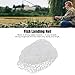 POENVFPO Fly Fishing Net, Foldable Collapsible Rubber Fish Landing Bag Replacement 47cm Depth Lightweight Fishing Gear Replacement