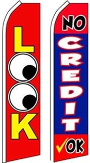 Car Auto Dealer Swooper Flutter Feather Flags 2 pack-LOOK-No Credit ok