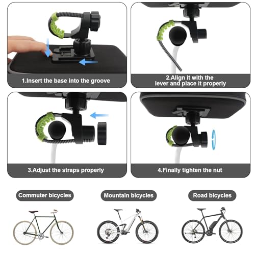 Bike Phone Handlebar Bag Holder Bike Phone Holder Waterproof Bike Bag with Sun-Visor Rain Cover, TPU Touch Screen, Handlebar Mount Bicycle Phone Front Frame Bag Bike Phone Mount for Bike - Thumbnail 3