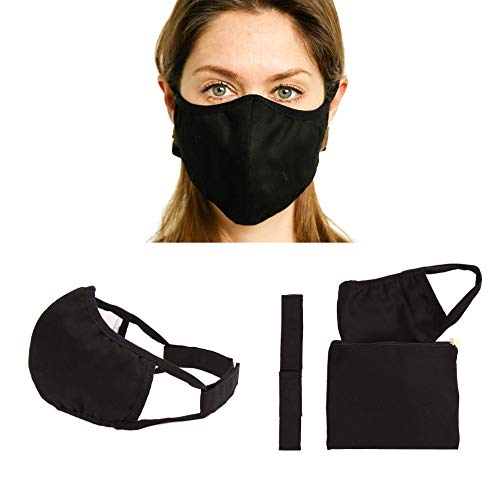 MCW Handmade 4-Layer Face Mask 100% Cotton Reusable & Washable w/Strap&Pouch Women...