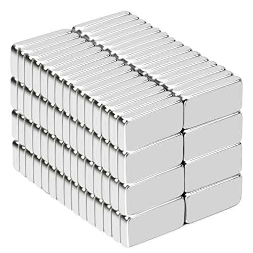 DIYMAG Strong Neodymium Magnets Strip, Heavy Duty Rectangular Magnets for Crafts, Tool Storage, Fridge, DIY, Office-0.39 inch x 0.19 inch x 0.07 inch, Pack of 120