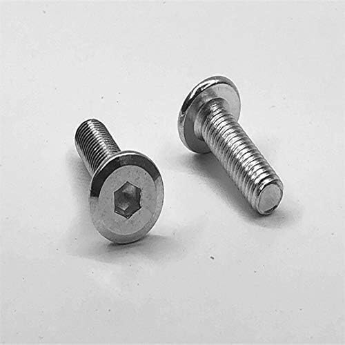 20pcs M6 Flat Round Head Hex Furniture Screw Oblique Large Flats Socket Heads Cap Screws Flange Bolt 10-65mm - (Size: M6/ 65mm) SCRW-194382 Kolloee(M6/65mm)