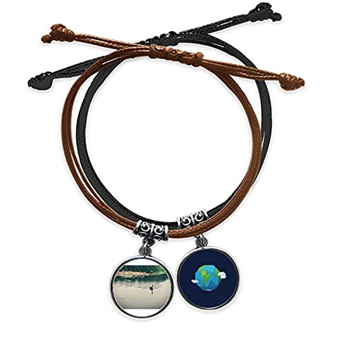 Pulsera de cuero con foto de patos salvajes el regalo de cumpleaños
