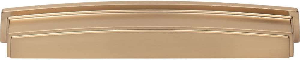 Jeffrey Alexander 192 mm Center Satin Bronze Square-to-Center Square Renzo Cabinet Cup Pull