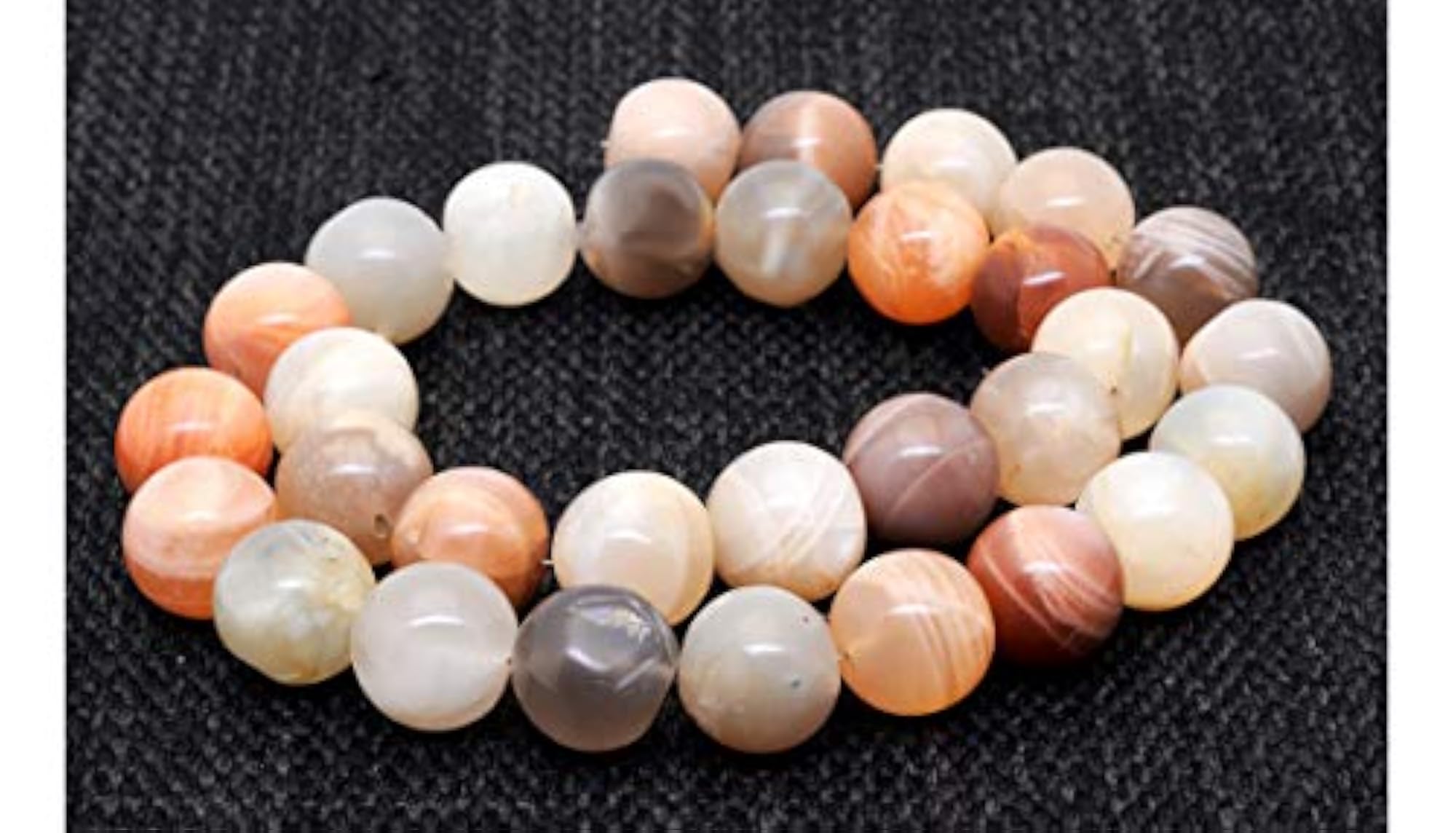 Jaipur Multi Color Moonstone Gemstone Round Shaped Bead Strand