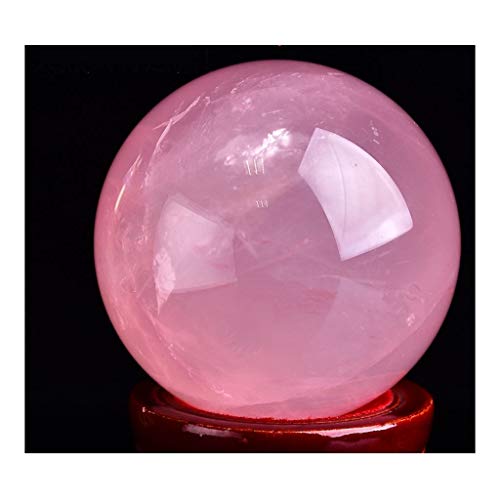 Boule de cristal rose en quartz naturel pour harmoniser le bureau