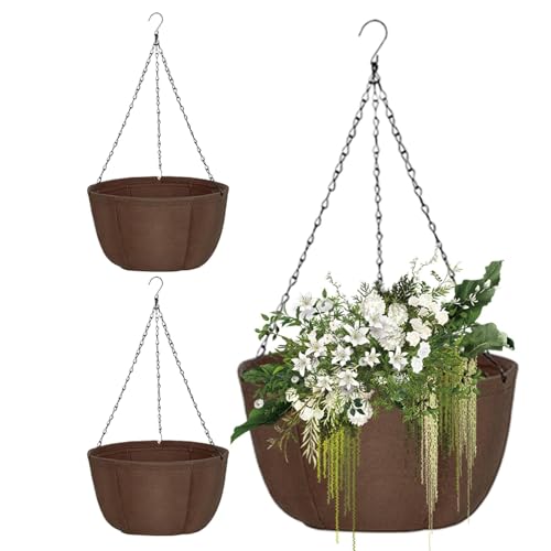 Macetero montado en la pared - Cesta para macetas de pared exterior | Declaint Tela Diseño Decorativo Colgante Soporte para Plantas, Patios de Flores Colgante, Balcones, Vallas, Porches y Jardines de