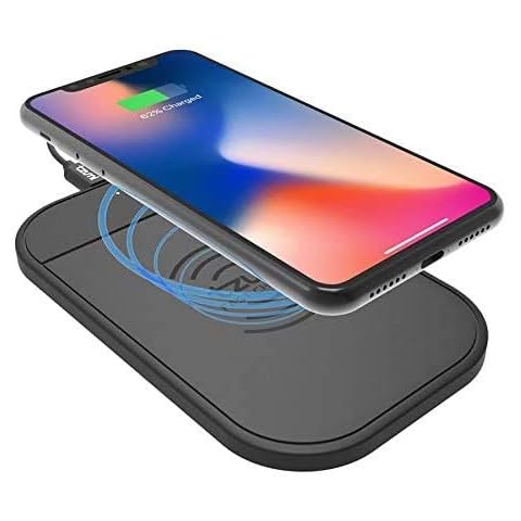 tzumi Wireless Charger Qi-Certified 10W Max Fast Wireless Charging Pad Compatible with iPhone 13/13 Pro/13 Mini/13 Pro Max/12/SE 2020/11 /AirPods Pro, Samsung Galaxy S21/S20/Note 10/S10/Earbuds Cover