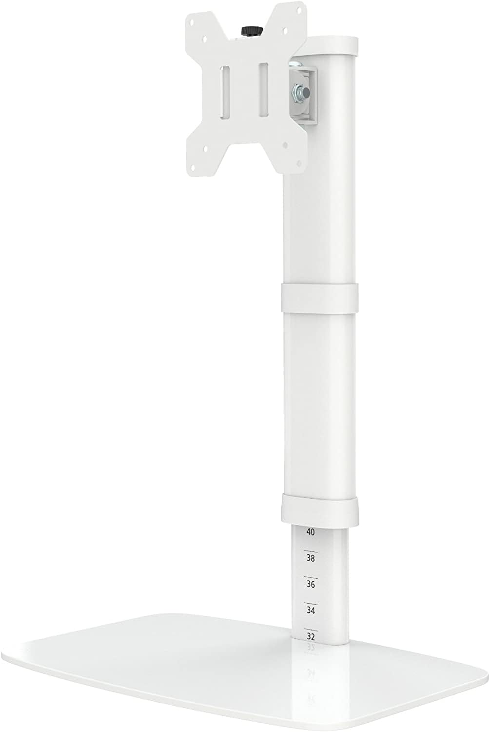 Techly 102765 Supporto da Tavolo Stand per Monitor 17-27" con Base Bianco