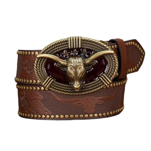 Ceinture de rodéo boucle taureau rouge pour sublimer vos tenues country