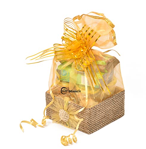 Image of NUTRI MIRACLE Festive Cheer Dry Fruits Gift Box | Celebration Hamper for Winter Festivities