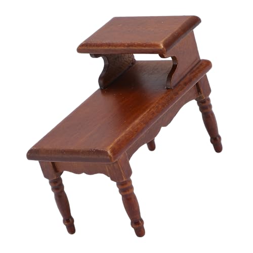 Table basse miniature 1:12 maison de poupée bois double couche - 7