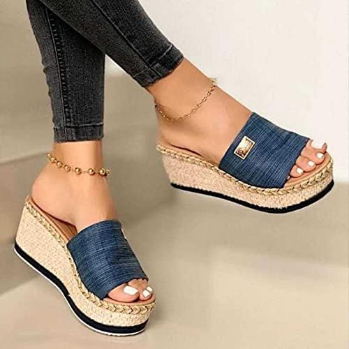XXSR 2022 Ladies Platform Shoes Women SandalsLadies Summer Sandals,Wedge Sandal Shoes ,Large Size Open Toe Sandal, Black,39 EU