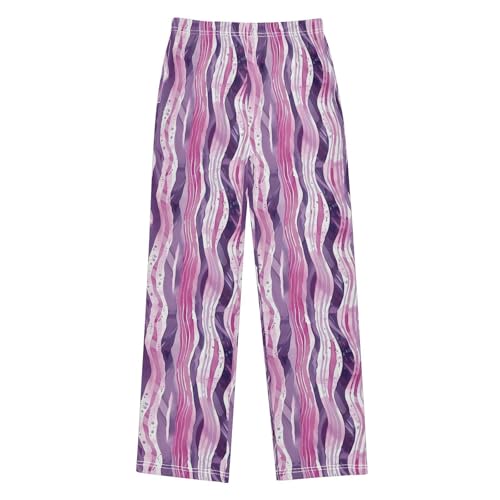 Pajama Pants Purple Watercolor Stripes PJ Bottoms Sleepwear Lounge Sleep Pant with Pockets