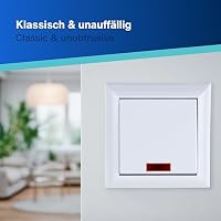 REV Kontrollschalter PlanoLuxe - Aufputz Schalter mit Kontrollleuchte, weiß – Ansicht 9