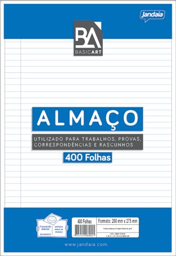 Papel Almaço Univ Branco Pacote com 400 Fls Basic Art - Jandaia
