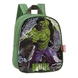 Mini Mochila Costas Infantil Marvel Hulk Verde Luxcel