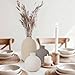 Modern Ceramic Vase Set of 5, Vases Home Decor Rustic Farmhouse Decorative Vase Pottery Vases for Bouquet Pampas Grass Dried Fresh Flowers, Table Living Room Kitchen Bedroom