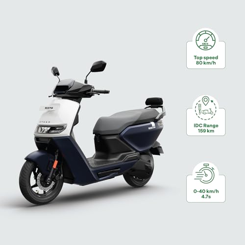 Image of Ather Rizta Z 159 KM IDC range in Pangong Blue Duo booking for Ex-Showroom