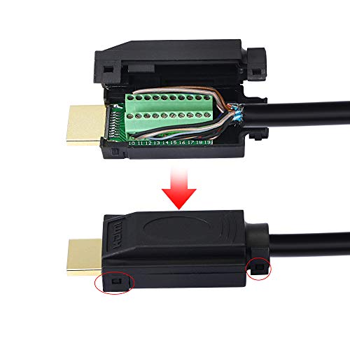 Adaptador HDMI SinLoon sin soldadura con carcasa negra miniatura 3