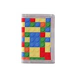 Nitort Wallet,Birthday Gifts,RFID Trifold Canvas Outdoor Sports Wallets for Kid,Lovely and Novelty Wallet with Zipper for Kids- Front Pocket Wallet with Magic Sticker(LG-Building Blocks01)