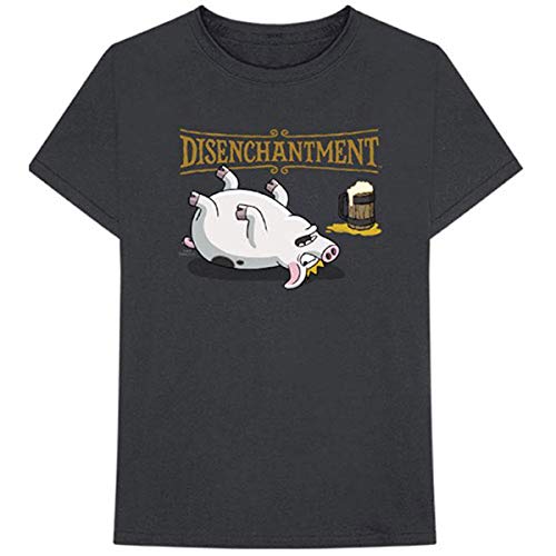 Image of Disenchantment Pig Official Tee T-Shirt Mens Unisex (Large) Grey