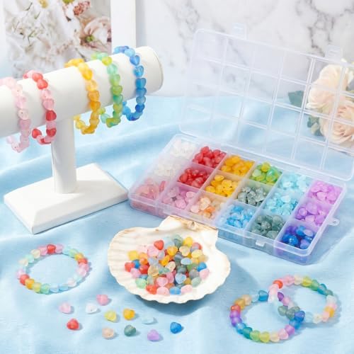 Image of PATPAT Charm Beads for Bracelet Making Kit with Charms, Assorted Spacer Beads Jewellery for Making, Bracelet Making Set for Girls, Color Star Heart Cute Bead Women Girls DIY Phone Charm Craft -1 Pack