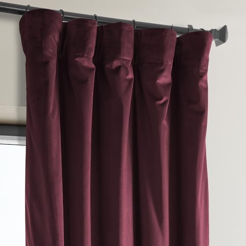 HPD Half Price Drapes Heritage Plush Velvet Curtains for Bedroom & Living Room 50 X 84, VPYC-161252-84 (1 Panel) Dark Merlot by HPD Half Price Drapes - Image 6
