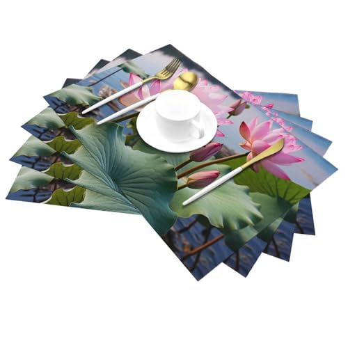 Sets de table en vinyle tisse pour repas de cuisine convivaux - 7