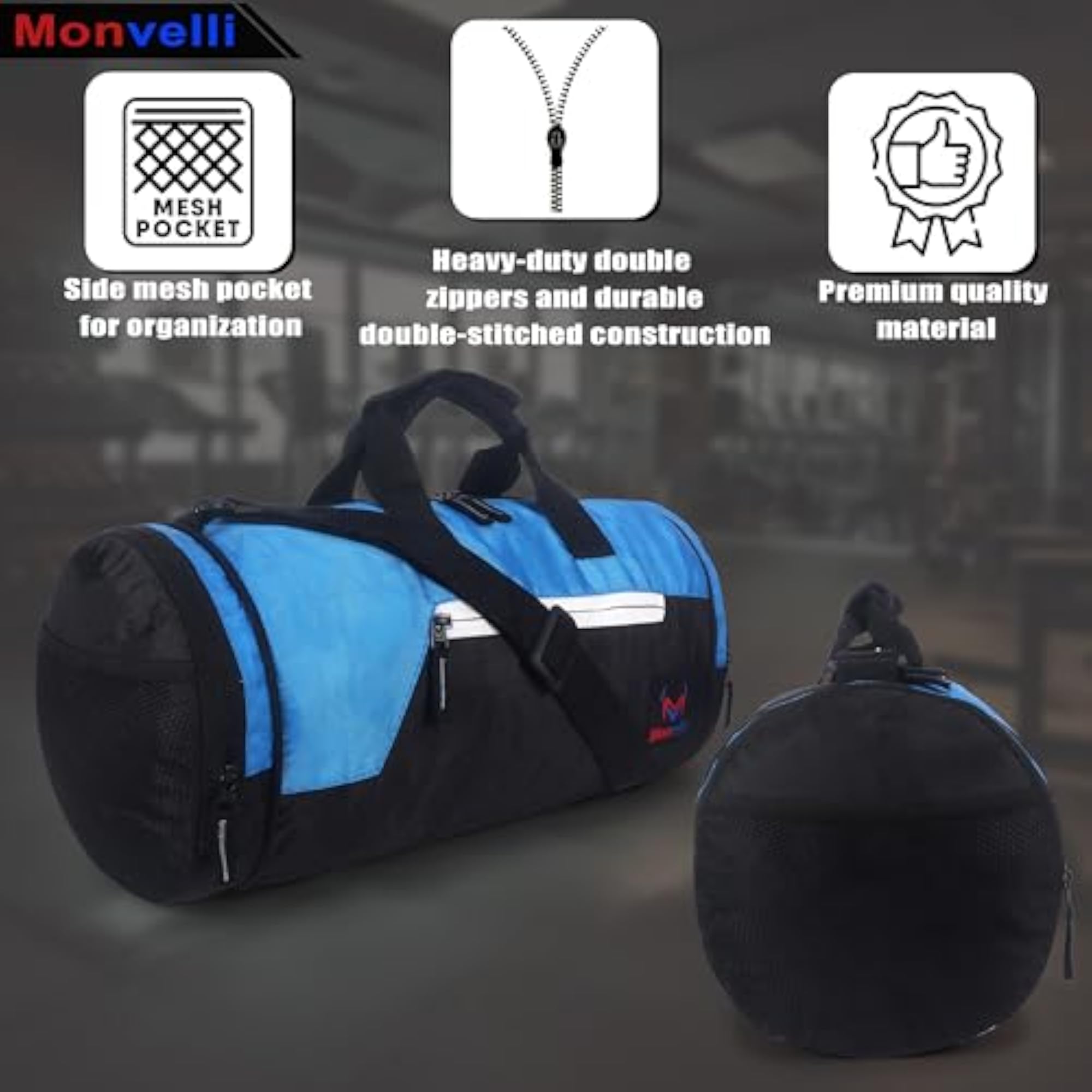 Gym Duffel Bag for Men & Women with Shoe Compartment