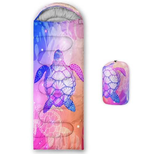 Image of QOOMO Axolotl Cute Camping Sleeping Bags,3 Season Warm & Cool Weather,Lightweight,Waterproof Sleeping Bags for Adults & Kids,Traveling,and Outdoors