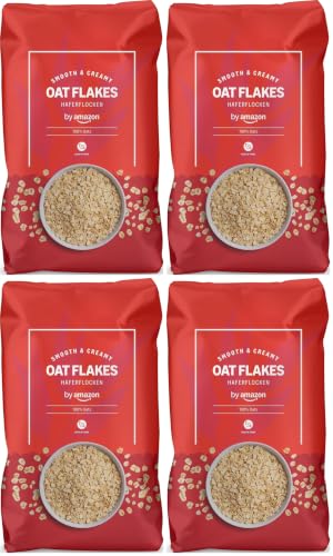by Amazon Copos De Avena, 500g (Paquete de 4)