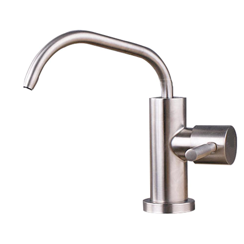 Robinet d'osmose inverse pivotant 360° en nickel brossé pour évier