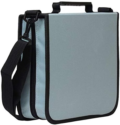 288 Capacity CD/DVD Carrying Case - Grey - with New and Improved Inserts, Double The Thickness and All tabs Pulled