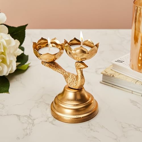 Amazon Brand - Solimo Decorative Handcrafted Metal Peacock Tealight Candle Holder | Home Decor & Gifting (B0CTMGZ8S4) Amazon Price History, Amazon Price Tracker