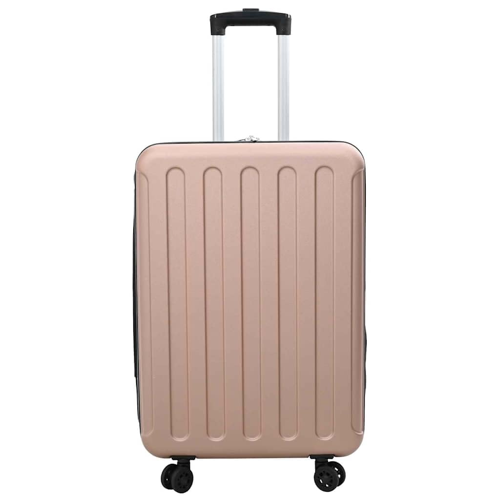 Torba podróżna z zamkiem czarna 34 x 23 x 55,5 cm ABS, różowe złoto, 24 Zoll, Nowoczesny