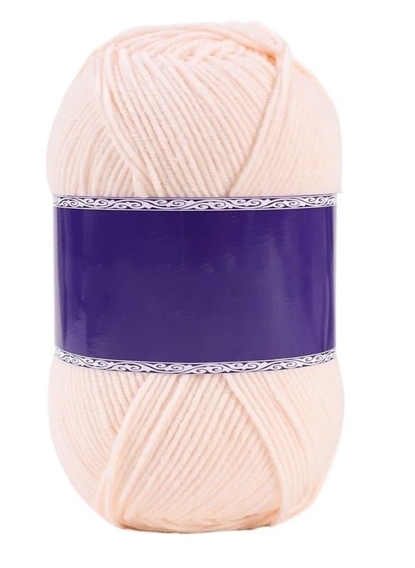 Fil peigné en coton et acrylique haut de gamme 5 rouleaux de 100g épais