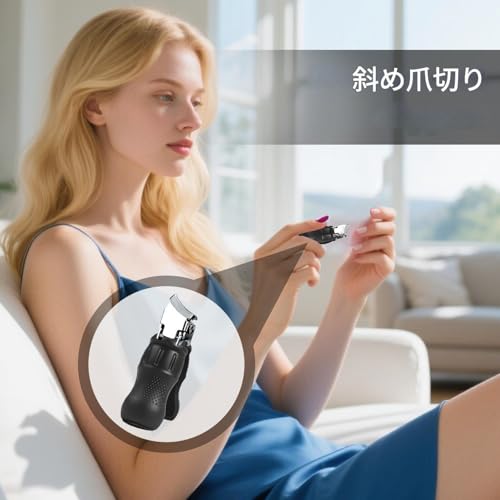 Keyubria アングル爪切り,巻き爪用爪切り - 精密重厚構造 人間工学仕様 男女年配者向け 家庭用サロンペディケアツール
