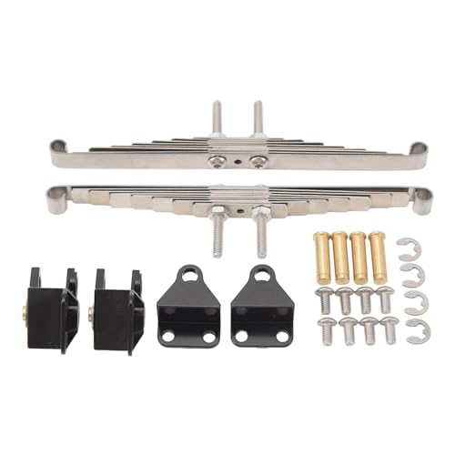 Kit plaques de suspension avant en acier inoxydable pour camion 14 RC à benne