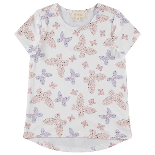 BTween Girls 4-Piece Summer Tops | Fashionable Short Sleeve T-Shirt | Casual Daily Shirt for Kids - Assorted Colors3