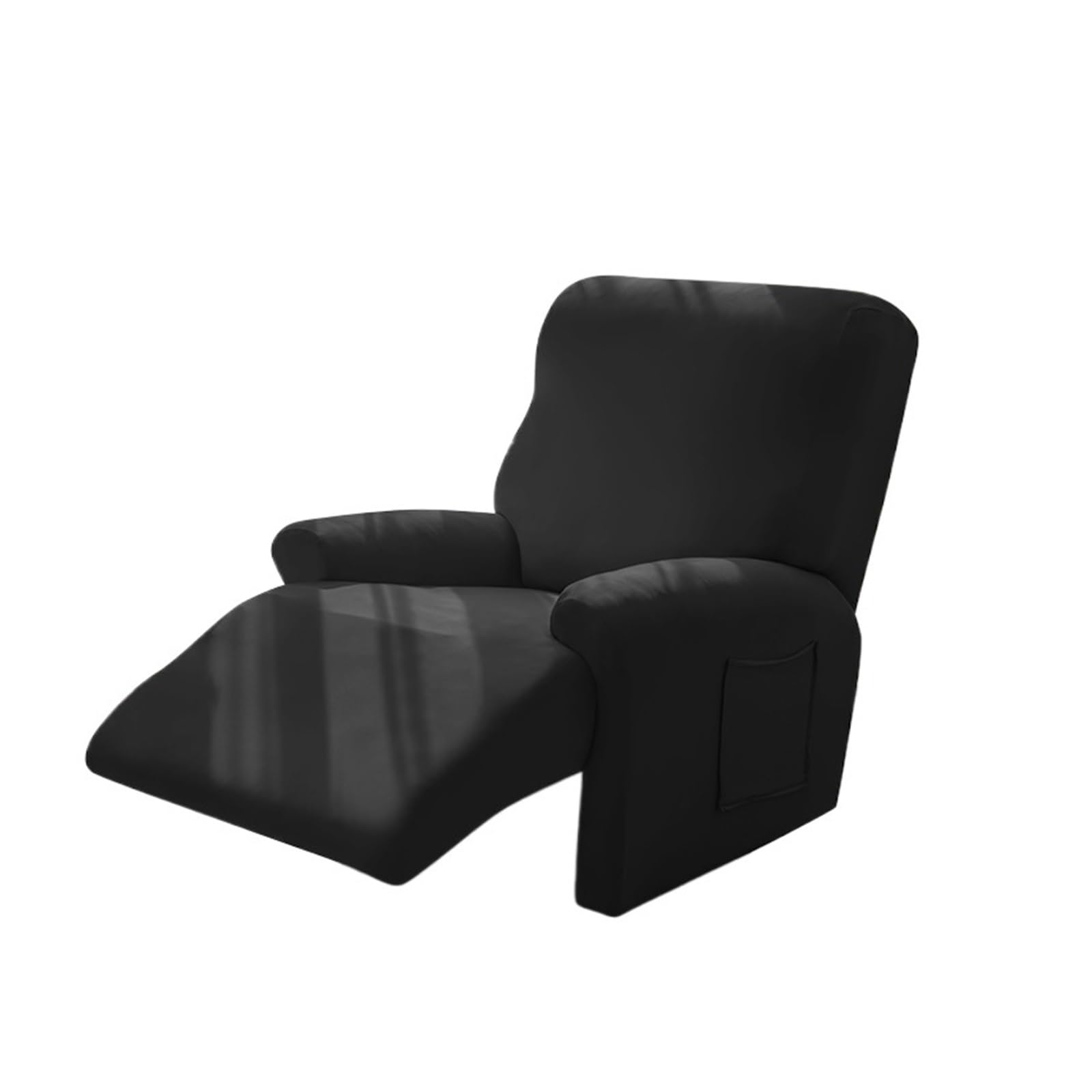 Fodere per Cuscini Divano Copridivano reclinabile Elastico Copripoltrona all-Inclusive Elasticizzato Tinta Unita Copripoltrona Antiscivolo for Soggiorno(Black)