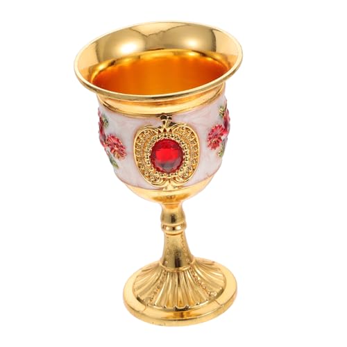 DIYEAH Cáliz Estilo Europeo Retro Copa para Vino Whisky Cóctel Decoración Hogar Bar con Diseño Único y Superficie Lisa Fácil de Limpiar