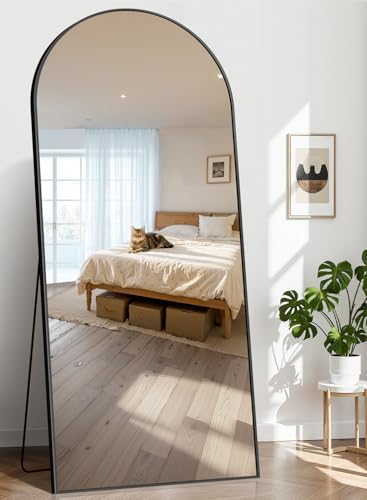 76"x34" Arched Full Length Mirror, Large Floor Mirror with Alumin...