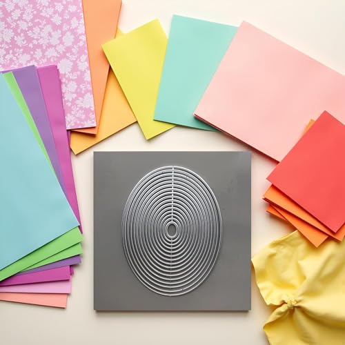 Metall-Stanzformen mit ovalem Rand, für Kartenherstellung, Prägepapier, Fotoalbum, Stempel, Basteln, Vorlagen, Formschablonen, Scrapbooking, Stanzen, Kartenherstellung, Zubehör, Stanzen, Prägen