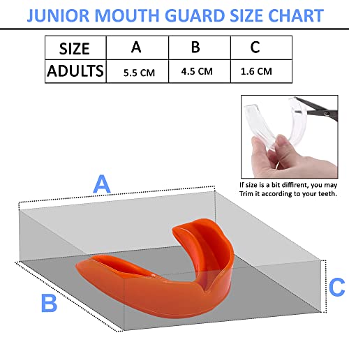 Hash Mundschutz – Mundschutz für Erwachsene, Senioren, Kinder, Jugendliche, ideal für Schule, Kampfsport, Rugby, Fußball, Hockey, Muay Thai, MMA, Boxen, Kampfsport, Basketball, mit Hülle, ab 8 Jahren,