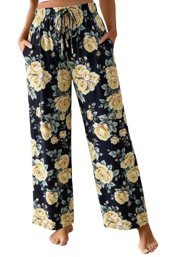 Image of X-Image Women Comfy Casual Pajama Pants with Pockets & Drawstring