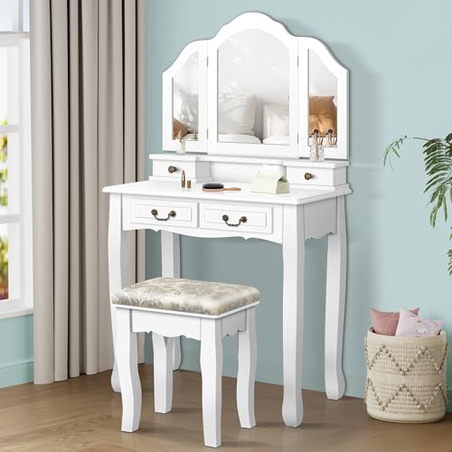 tri fold vanity mirrors