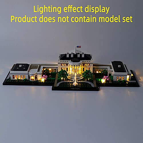 Image of GEAMENT LED Light Kit for The White House - Compatible with Lego Architecture Collection 21054 Building Blocks Model (Model Set Not Included)