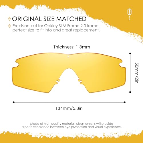 Image of ANSI Z87.1 Replacement Lenses For Oakley Si Ballistic M Frame 2.0 Sunglasses